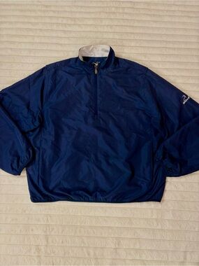 Callaway Men's Navy Half-Zip Windbreaker Ativa Size Large Casual Athletic